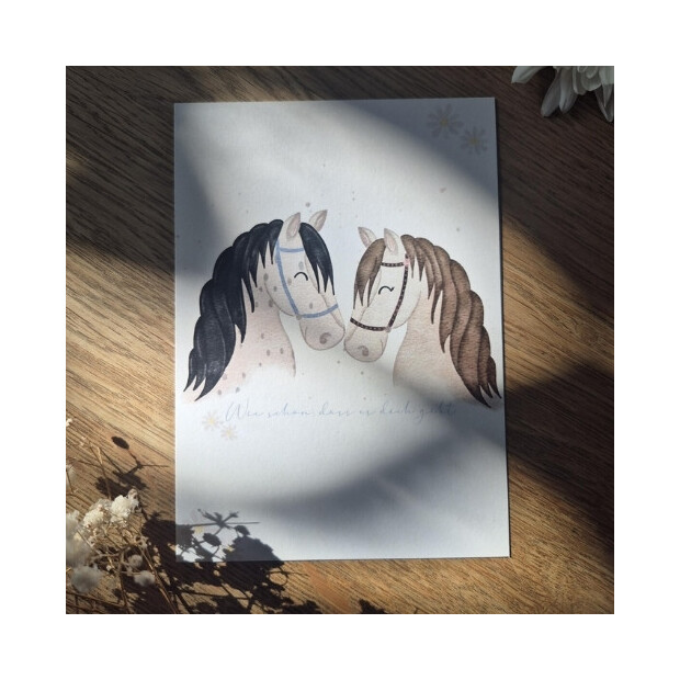Buttercup Illustration Postkarte A6 - Pferdeliebe inkl. Umschlag