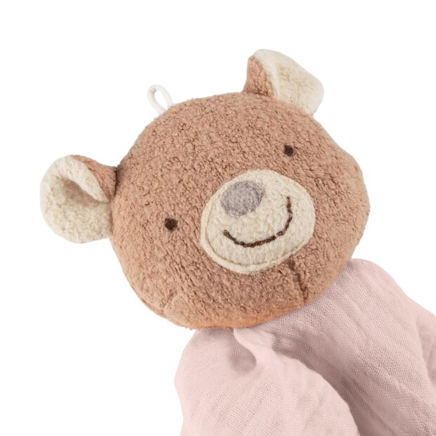 Sigikid Baby Musselin Schnuffeltuch Bär rosa