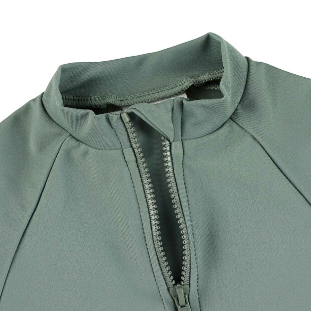 Sterntaler Badeshirt langarm uni mit Reißverschluss UV 50+ mattgrün