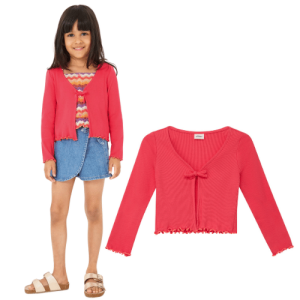 S.Oliver Rippjacke mit Bindeband rot