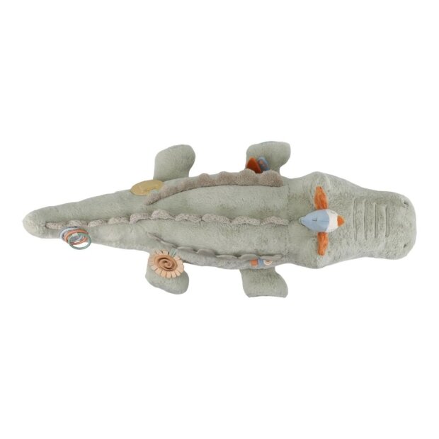 Little Dutch Stoff Activity Kuscheltier XL - Safari Friends Krokodil Stevie