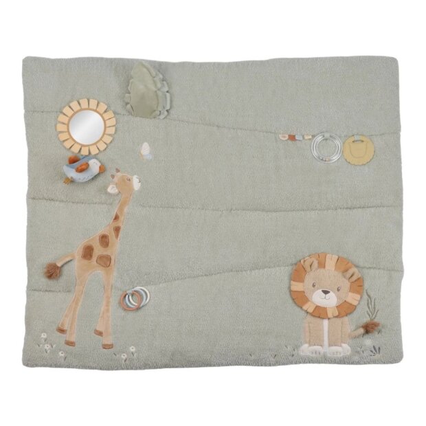 Little Dutch Stoff Aktivity Krabbeldecke - Safari Friends 100x85cm