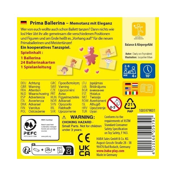 HABA Spiel - Prima Ballerina 4+