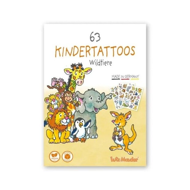 Lutz Mauder 63 Kindertattoos Tattooset A6 - Wildtiere