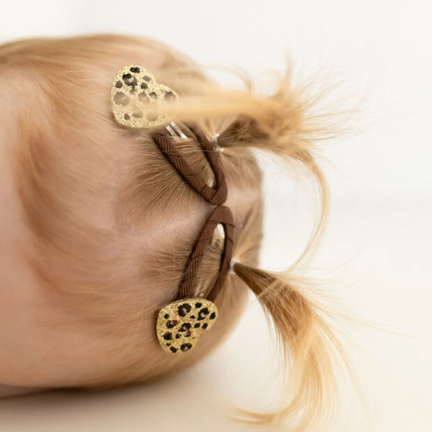 cosy roots Hair Clips - Leo Hearts - Pack of 2