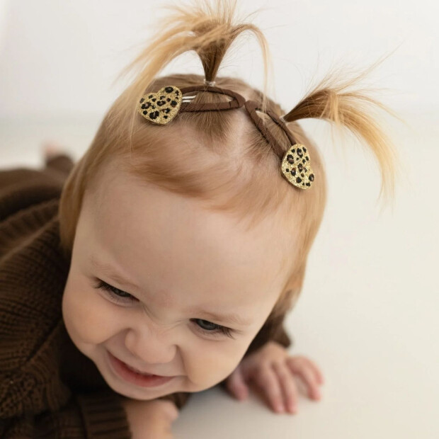 cosy roots Hair Clips - Leo Hearts - Pack of 2