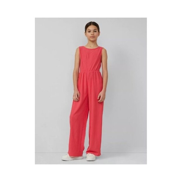 S.Oliver Strukturierter Jumpsuit mit Cut Out rot