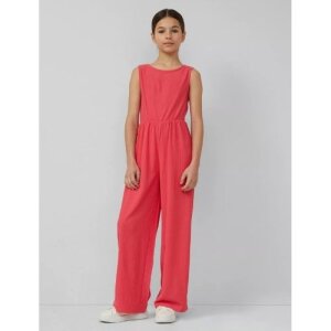 S.Oliver Strukturierter Jumpsuit mit Cut Out rot