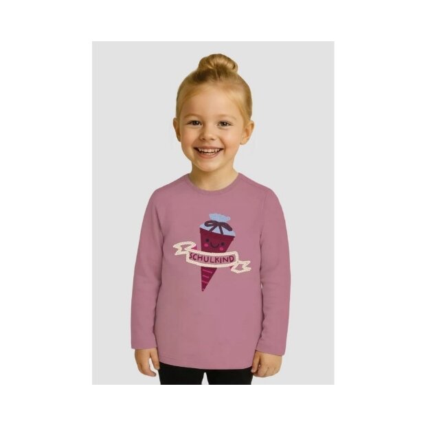 S.Oliver Pailletten Shirt Schultüte Schulkind rosa