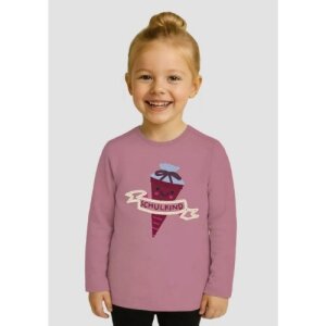 S.Oliver Pailletten Shirt Schultüte Schulkind rosa