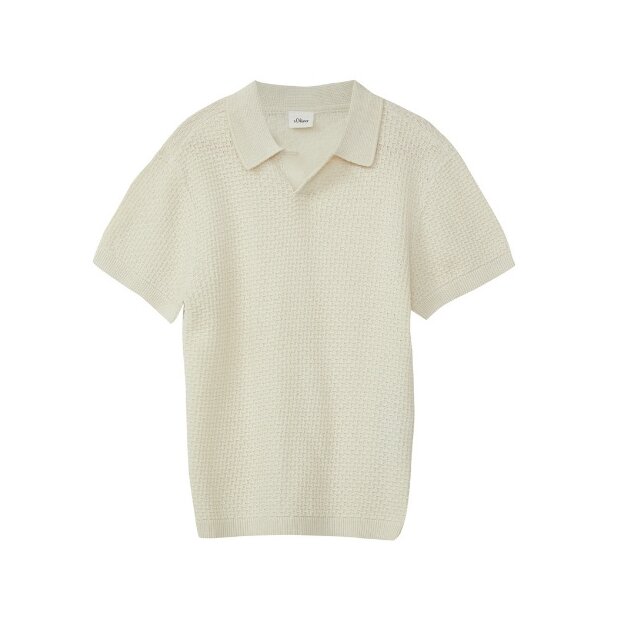S.Oliver Leichtes Strickpolo beige
