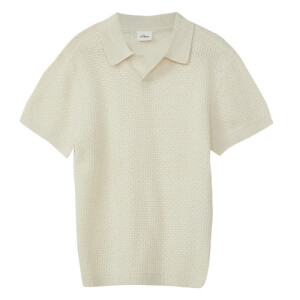 S.Oliver Leichtes Strickpolo beige