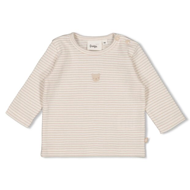 Feetje Gerippte Longsleeve Ringel - Honey Bear