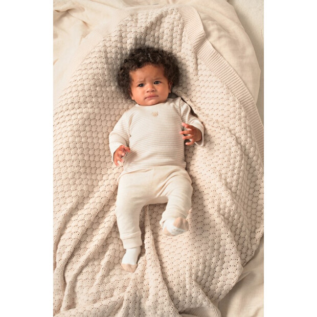 Feetje Gerippte Longsleeve Ringel - Honey Bear