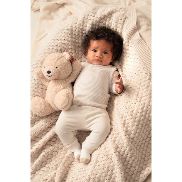 Feetje Gerippte Longsleeve Ringel - Honey Bear