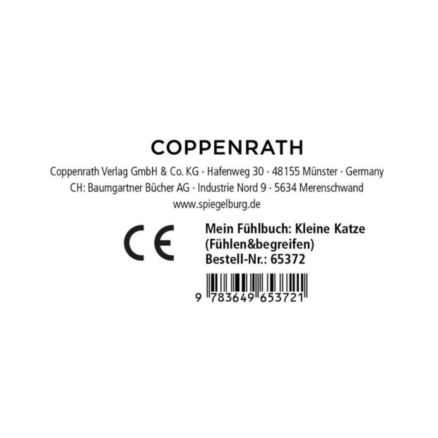 Coppenrath Kinderbuch - Mein Fühlbuch: Kleine Katze (Fühlen&begreifen)