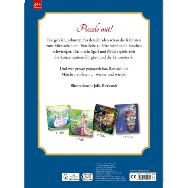 Coppenrath Kinderbuch - Mein erstes Märchen-Puzzlebuch - Buch mit 4 Puzzles