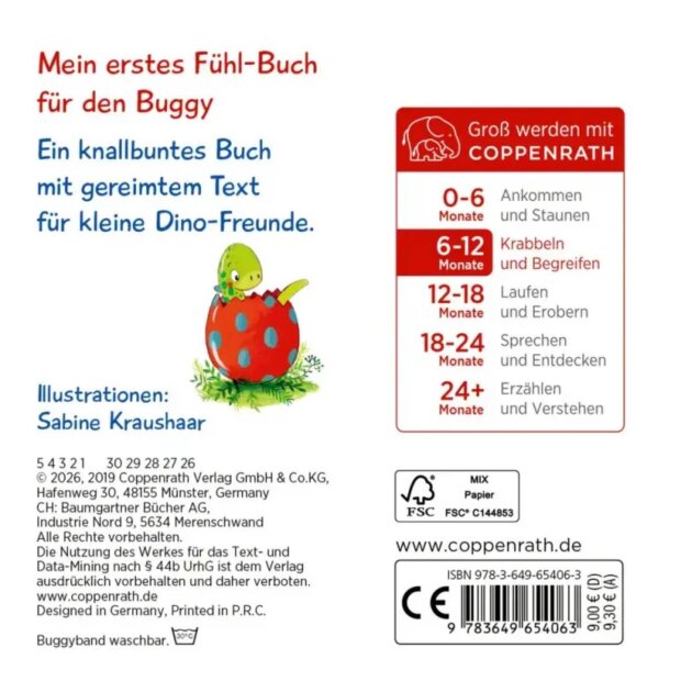 Coppenrath Mein erstes Fühl-Buch für den Buggy - 10 drollige Dinos