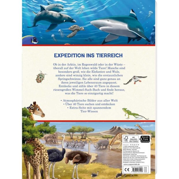 Coppenrath Kinderbuch - Mein riesengroßes WimmelSuchBuch: Tiere in aller Welt
