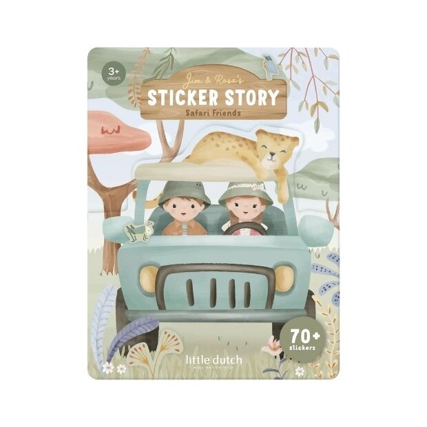 Little Dutch Sticker Story Aufkleber Set - Safari Friends