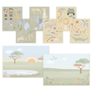 Little Dutch Sticker Story Aufkleber Set - Safari Friends