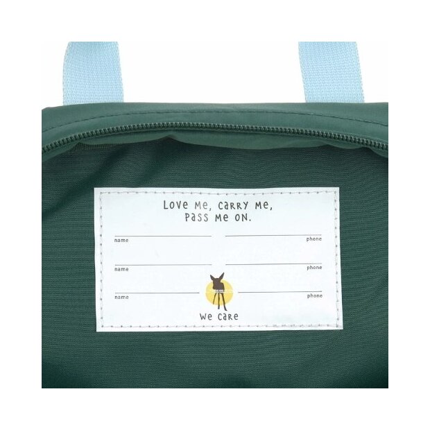 Lässig Kindergartenrucksack Square Little Gang - Zitrone dunkelgrün