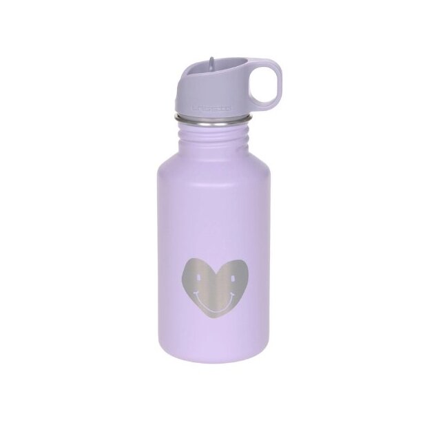 Lässig Edelstahl Trinkflasche 500 ml - Little Gang - Herz Lila