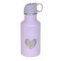 Lässig Edelstahl Trinkflasche 500 ml - Little Gang - Herz Lila