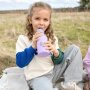 Lässig Edelstahl Trinkflasche 500 ml - Little Gang - Herz Lila