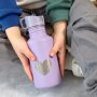 Lässig Edelstahl Trinkflasche 500 ml - Little Gang - Herz Lila