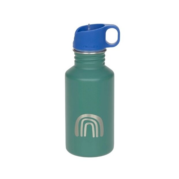 Lässig Edelstahl Trinkflasche 500 ml - Little Gang - Regenbogen grün