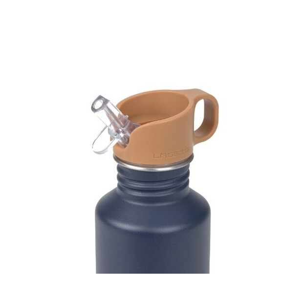 Lässig Edelstahl Trinkflasche 500 ml - Little Gang - Smiley blau