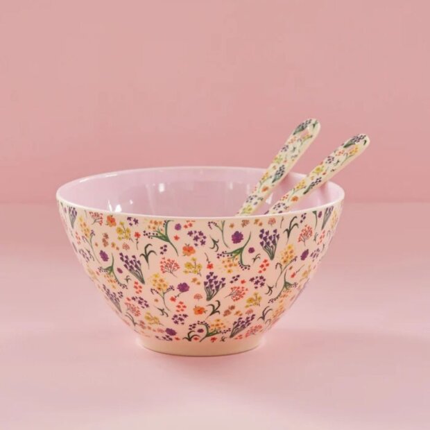 rice Melamin Salat Besteck - Mehrfarbig - Wild Flowers Print