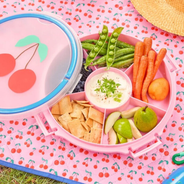 rice Serviertablett Snackbox - Pink Kirsche