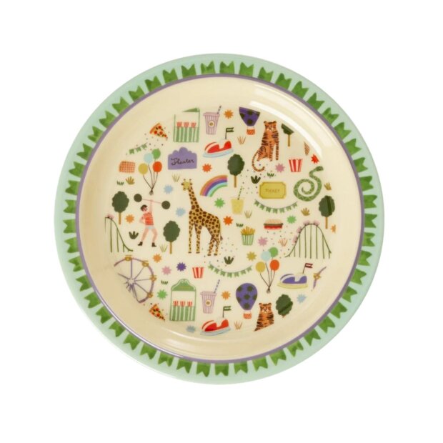 rice Kinderteller - Mint - Fun Fair Print