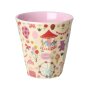 rice Mittelgroßer Kinderbecher - Pink - Fun Fair Print 250ml