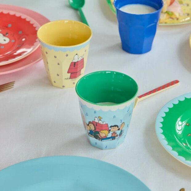 rice Mittelgroßer Becher - Hellblau - Snoopy Print 250ml