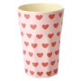 rice Großer Becher Hellrosa - Sweet Hearts Print 400ml