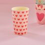 rice Großer Becher Hellrosa - Sweet Hearts Print 400ml