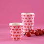 rice Mittelgroßer Becher - Hellrosa - Sweet Hearts Print 250ml