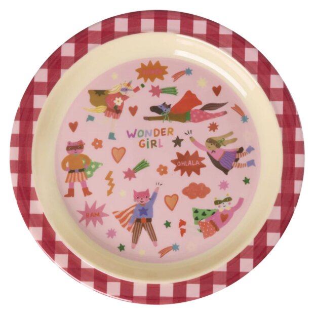 rice Kinderteller - Pink - Hero Print