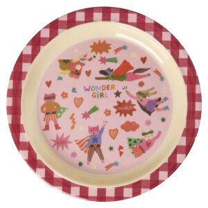 rice Kinderteller - Pink - Hero Print