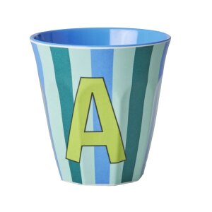 rice Mittelgroßer Buchstabenbecher - Blau - A -...