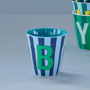 rice Mittelgroßer Buchstabenbecher - Blau - B -...