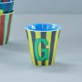 rice Mittelgroßer Buchstabenbecher - Grün - G - Stripes 250ml
