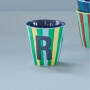 rice Mittelgroßer Buchstabenbecher - Mehrfarbig - R - Stripes 250ml