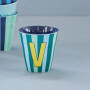 rice Mittelgroßer Buchstabenbecher - Mehrfarbig- V - Stripes 250ml