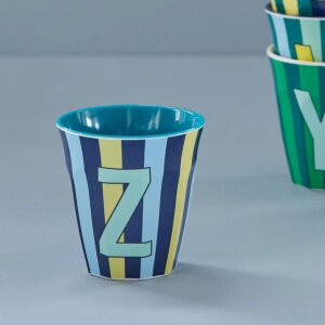rice Mittelgroßer Buchstabenbecher - Blau - Z -...