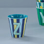 rice Mittelgroßer Buchstabenbecher - Blau - Z - Stripes 250ml