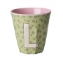 rice Mittelgroßer Buchstabenbecher - Hellgrün - L - Flowers 250ml